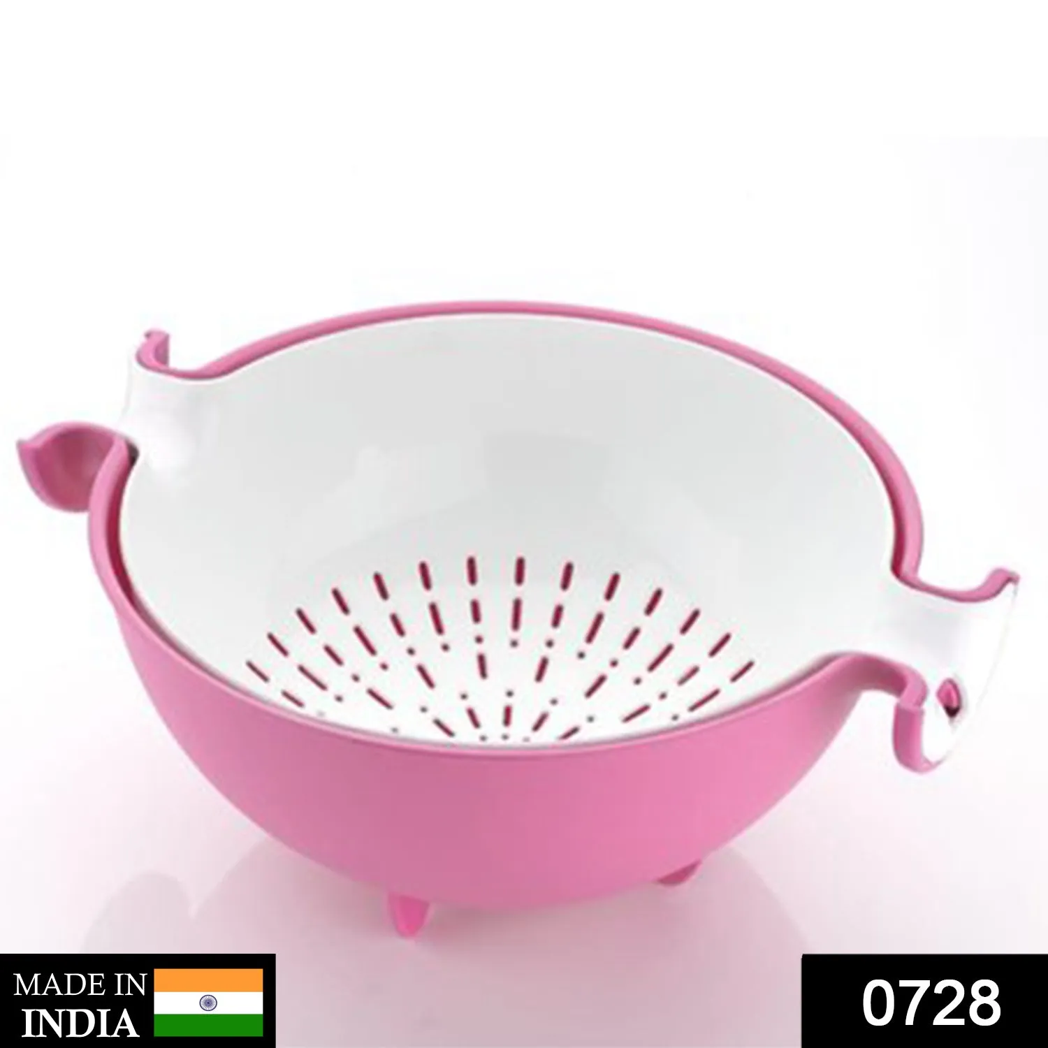 0728 Multifunctional Washing Fruits & Vegetables Basket Strainer and Detachable Drain Basket Bowl