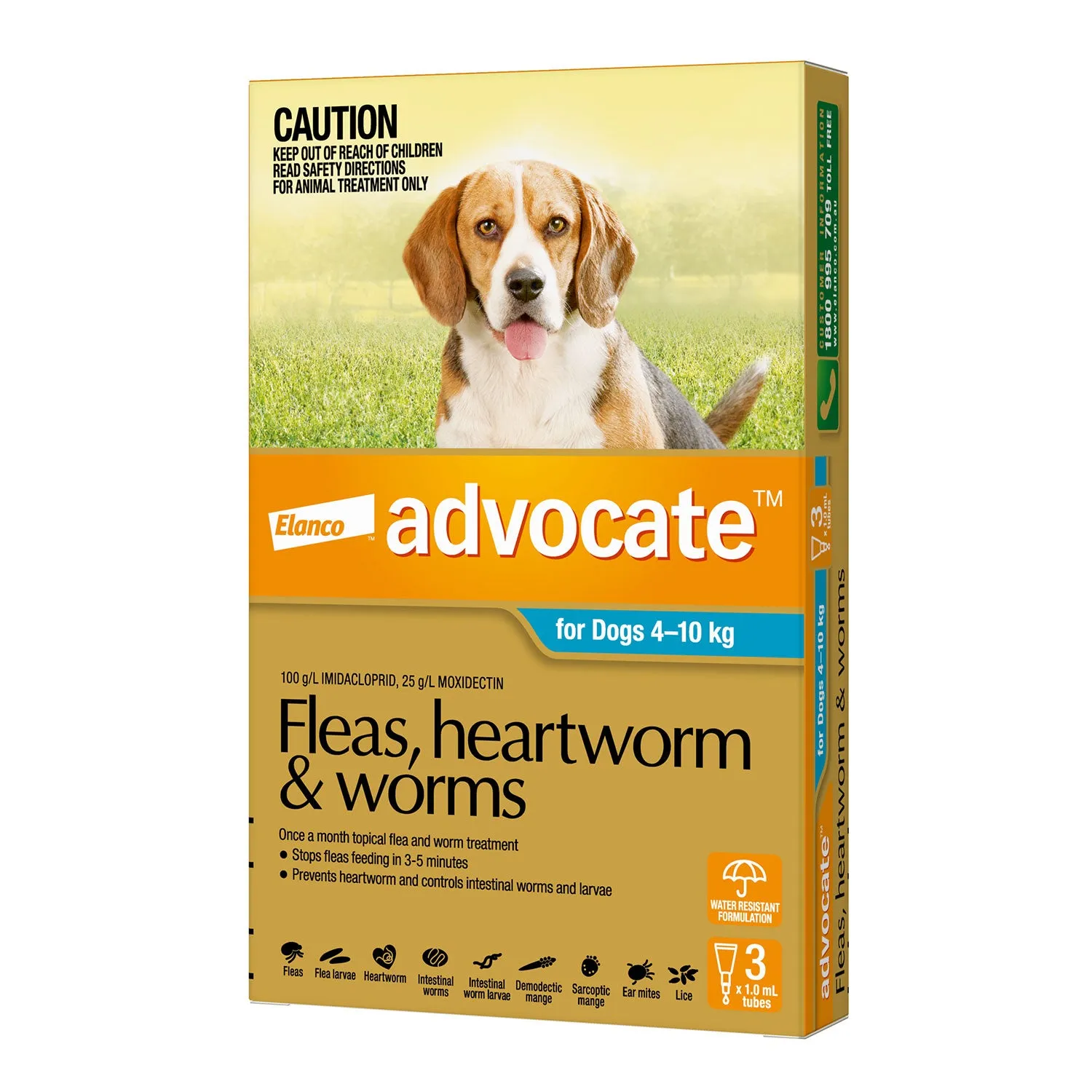 Advocate Flea, Heartworm & Worms for Medium Dogs 4-10kg