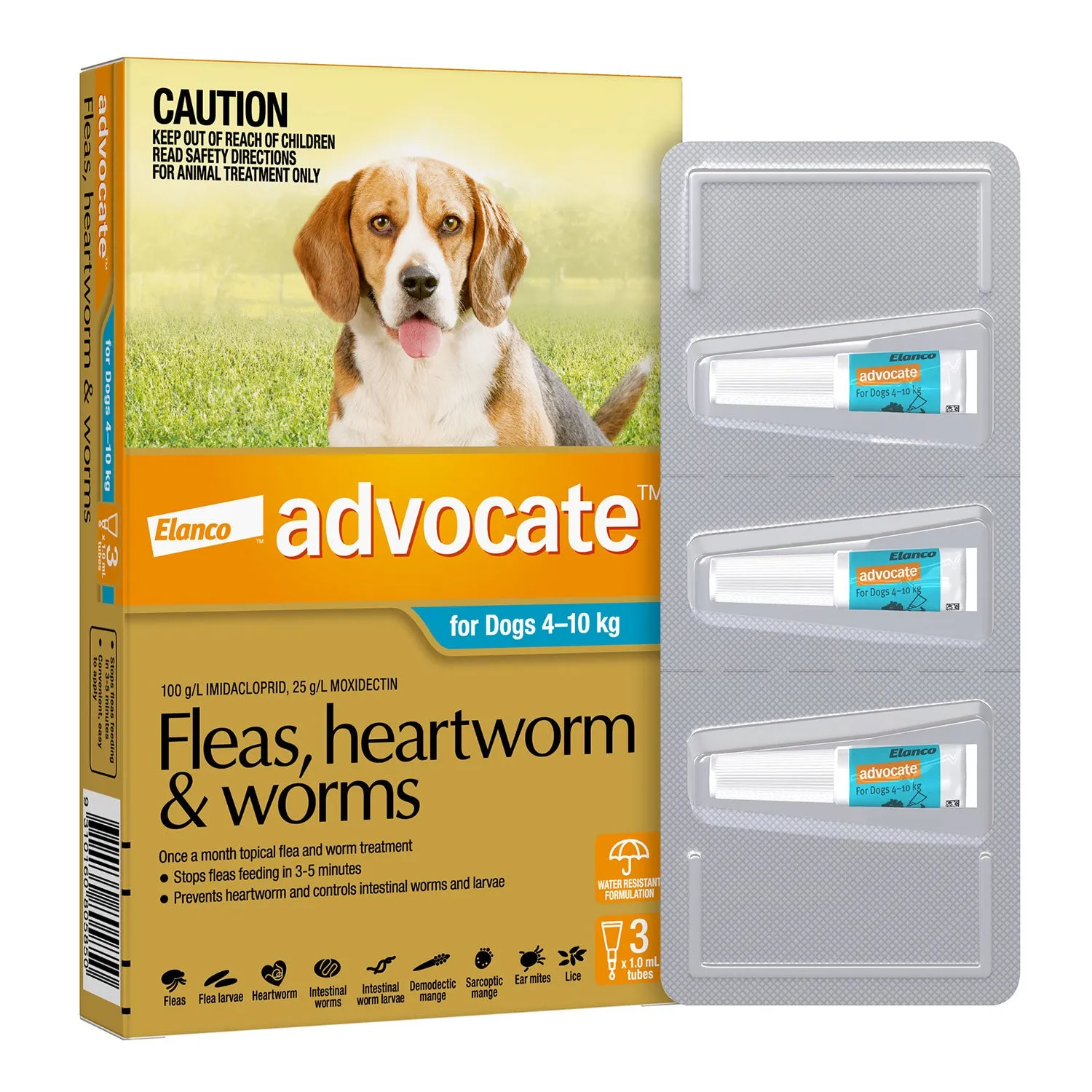 Advocate Flea, Heartworm & Worms for Medium Dogs 4-10kg