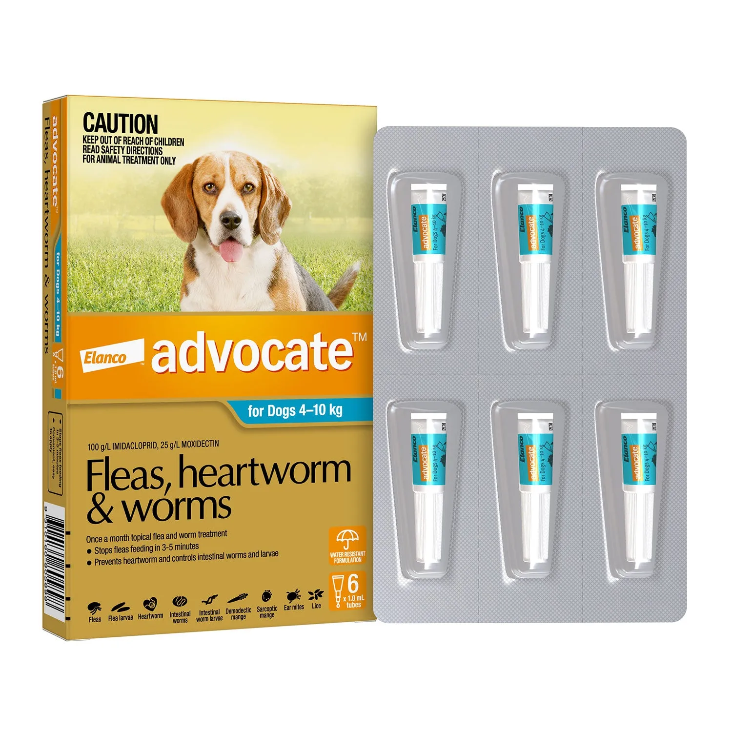 Advocate Flea, Heartworm & Worms for Medium Dogs 4-10kg