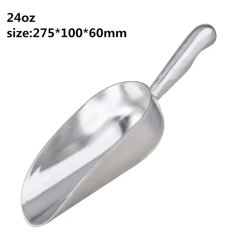 Aluminum Ice Scoop Dry Goods Shovel Bar Ice Scoop 6/12/24/38oz