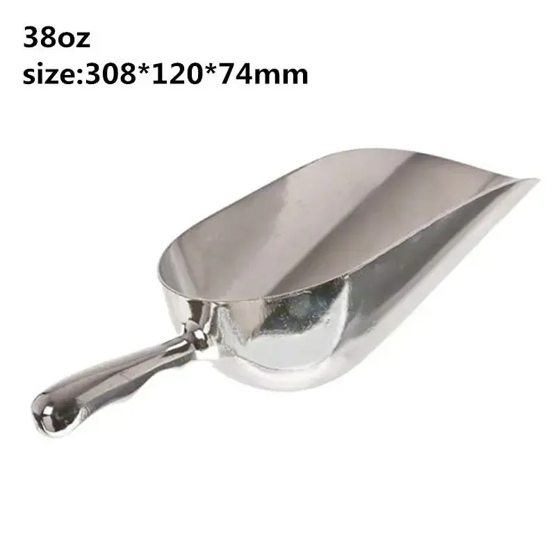 Aluminum Ice Scoop Dry Goods Shovel Bar Ice Scoop 6/12/24/38oz