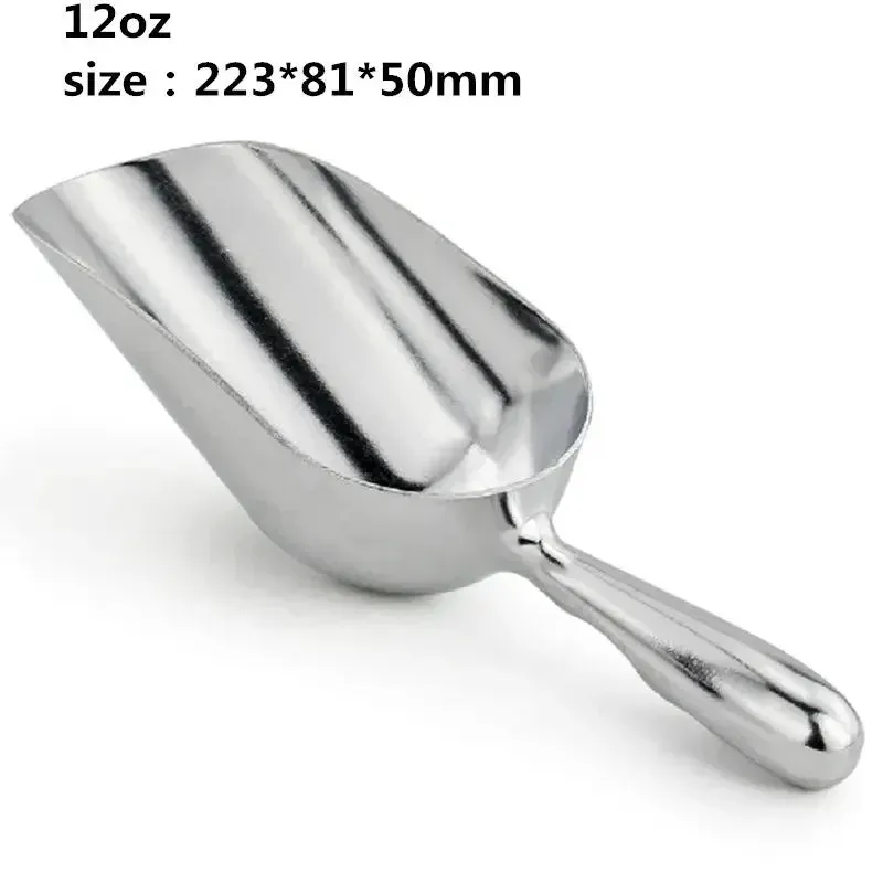 Aluminum Ice Scoop Dry Goods Shovel Bar Ice Scoop 6/12/24/38oz