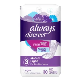 Always® Discreet Bladder Control Pad, Size 3