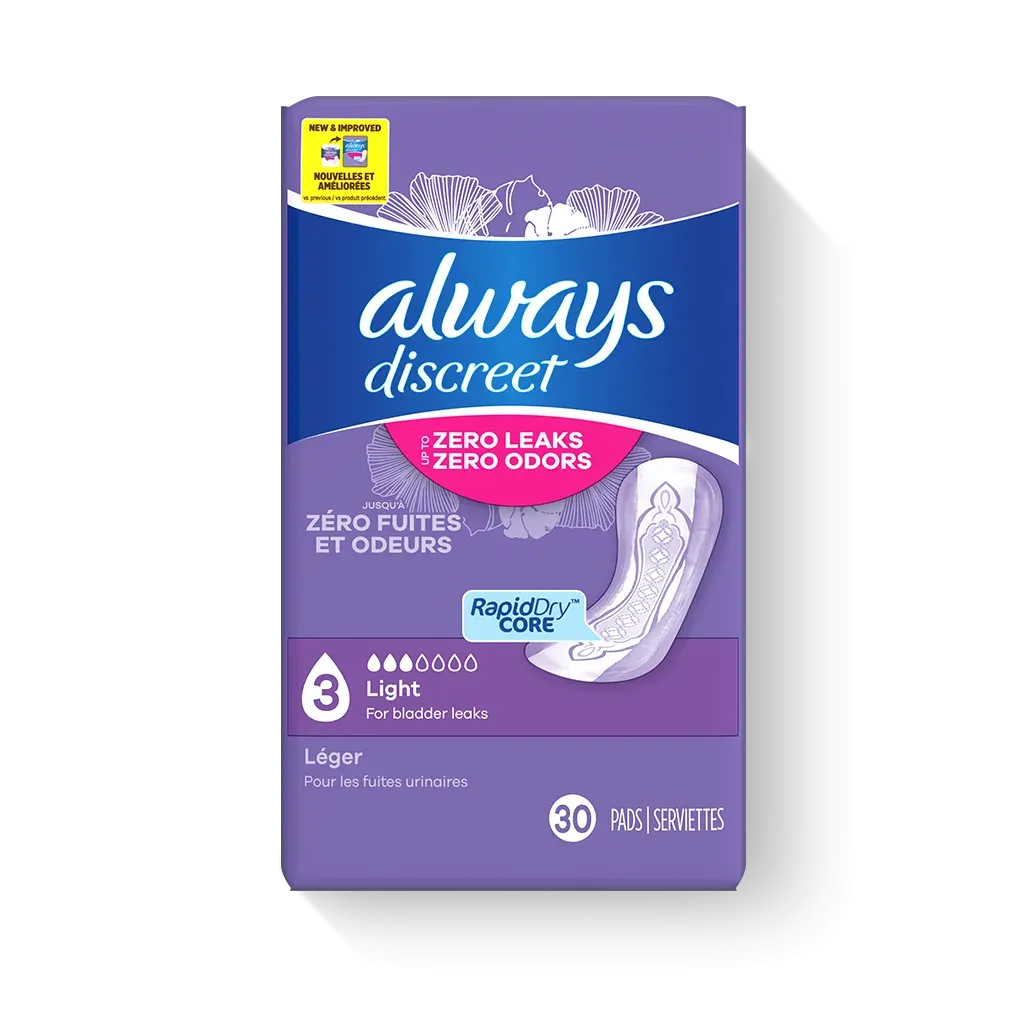 Always Discreet Light Pads, 3 Drops