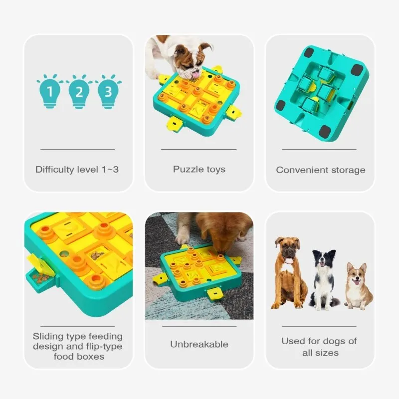 Canine Genius: Level Up with our 3-in-1 Advanced Dog Puzzle Toy for Mental Stimulation and Treat Rewards!