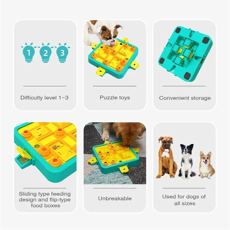 Canine Genius: Level Up with our 3-in-1 Advanced Dog Puzzle Toy for Mental Stimulation and Treat Rewards!