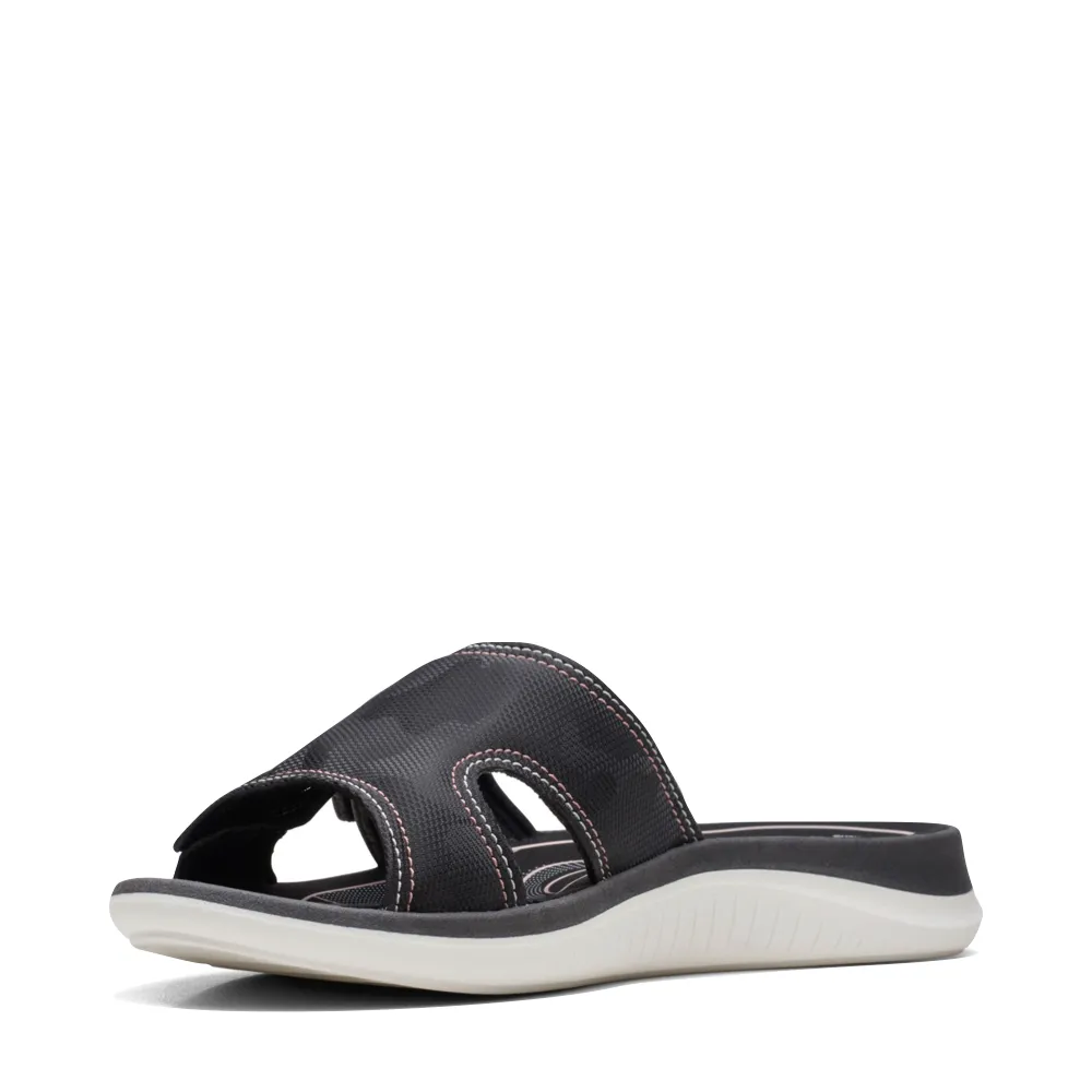 Clarks Women's Glide Bay Slide Sandal (Black)