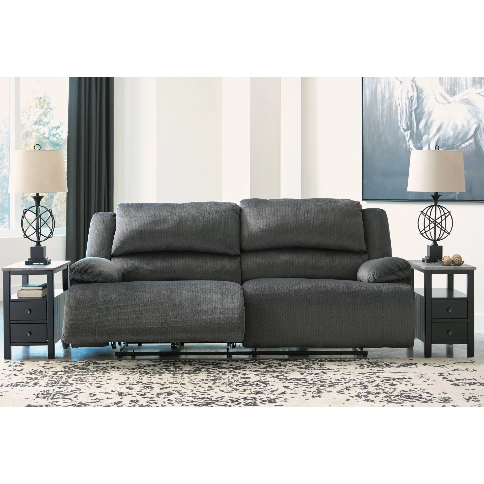 Clonmel Reclining Sofa - Charcoal