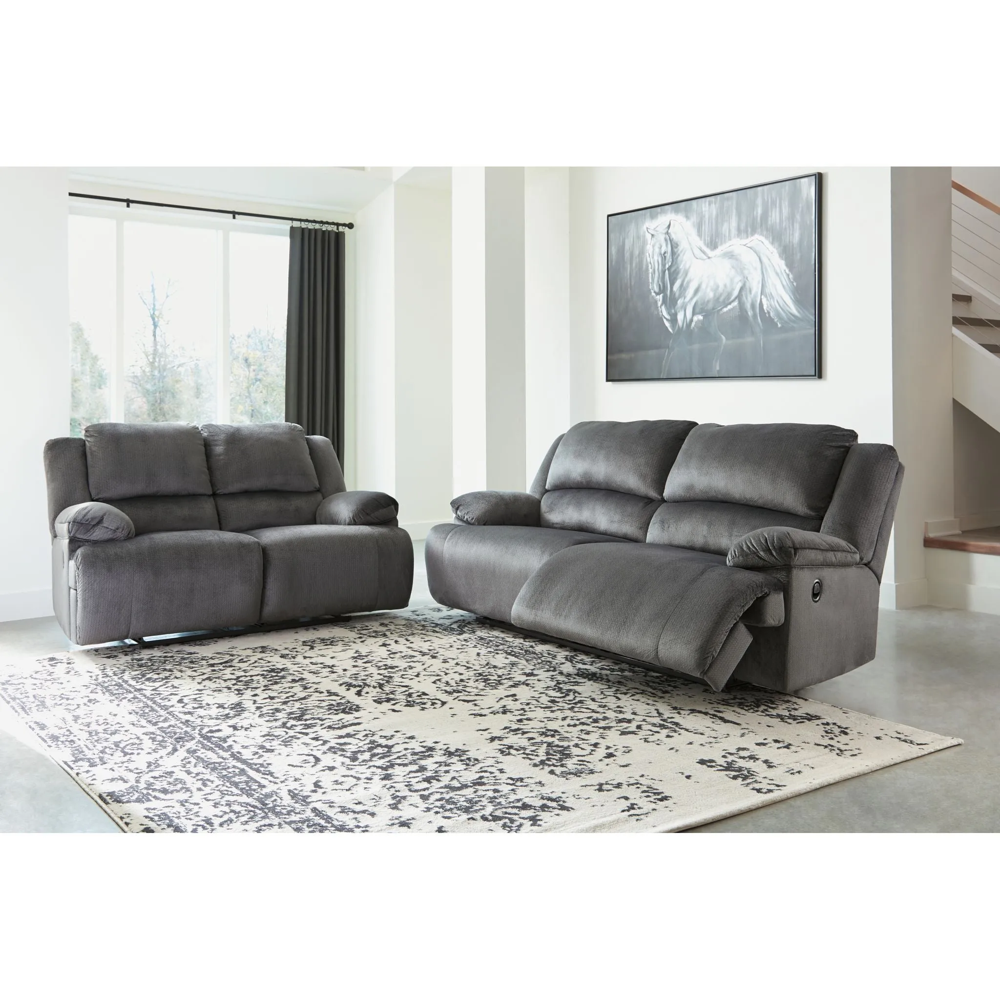 Clonmel Reclining Sofa - Charcoal