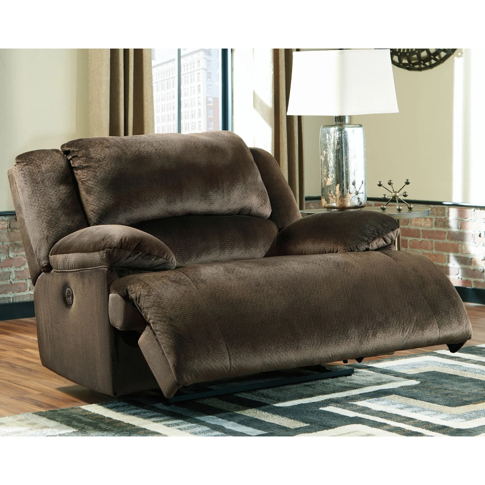 Clonmel Zero Wall Power Wide Recliner - Chocolate