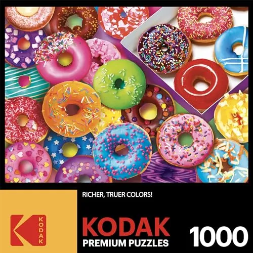 Cra-Z-Art Kodak 1,000 Piece Jigsaw Puzzle, I Love Donuts, 20" x 27"