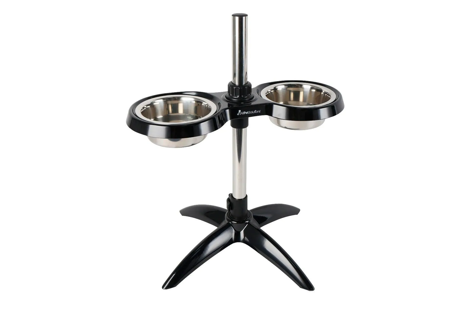 Elevated Adjustable Dog Bowl Black M/L