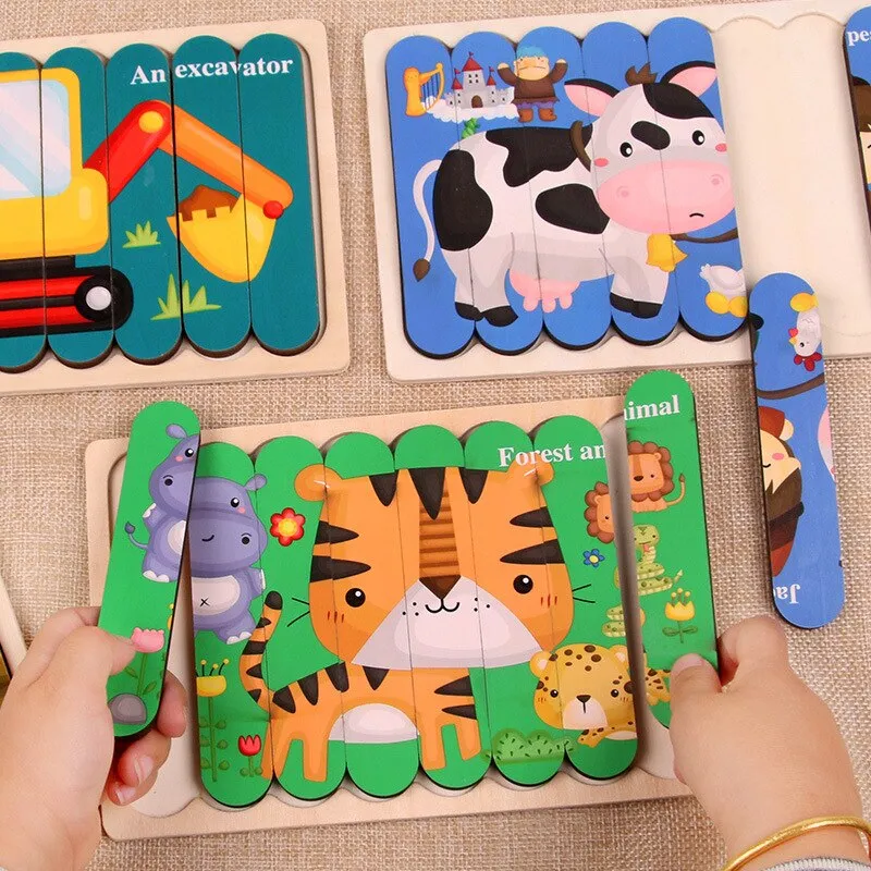 Engaging 3D Animal Puzzle - Fun Educational Wooden Toy for Kids