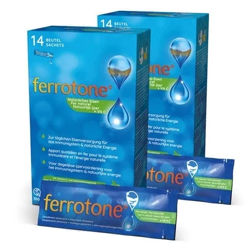 FERROTONE natural iron, plus Vitamin C, Apple