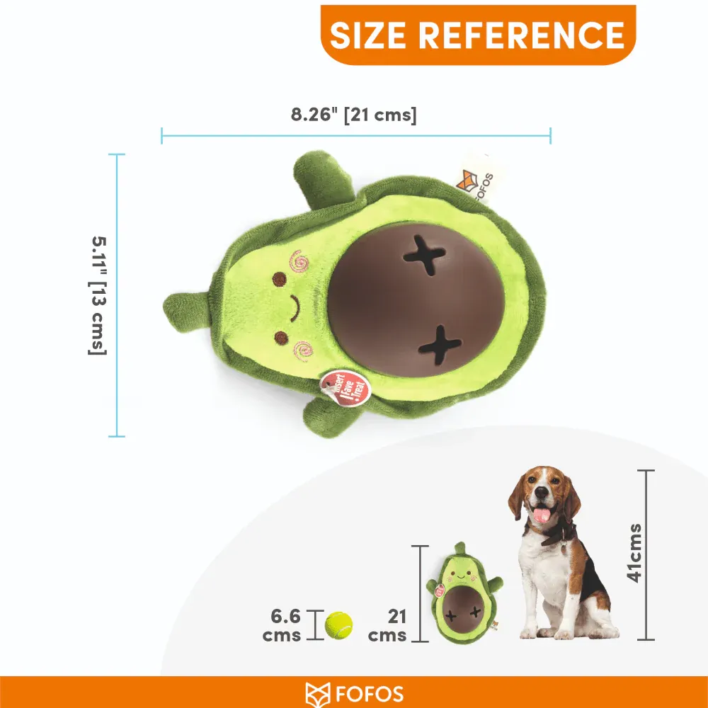 Fofos Avocado Treat Toy for Dogs | For Medium Chewers