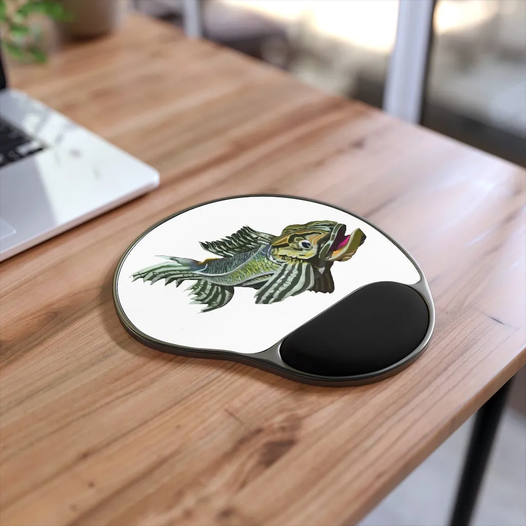 Green Fish Mouse Pad With Wrist Rest