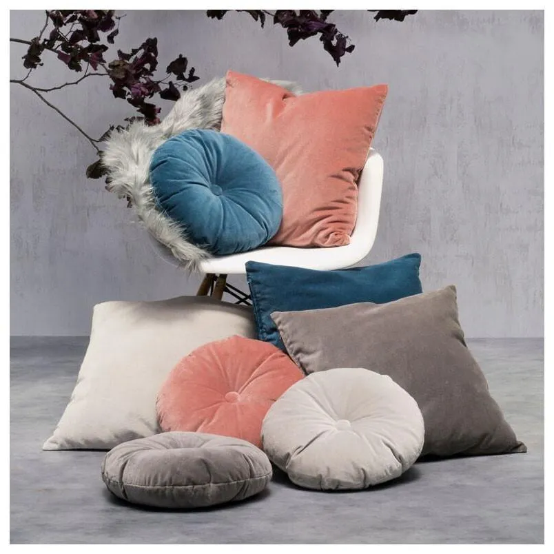 Grey Velvet Cushion (50cm)