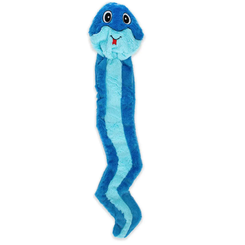 GURU Hide-A-Tail Snake Plush Puzzle Dog Toy, Blue