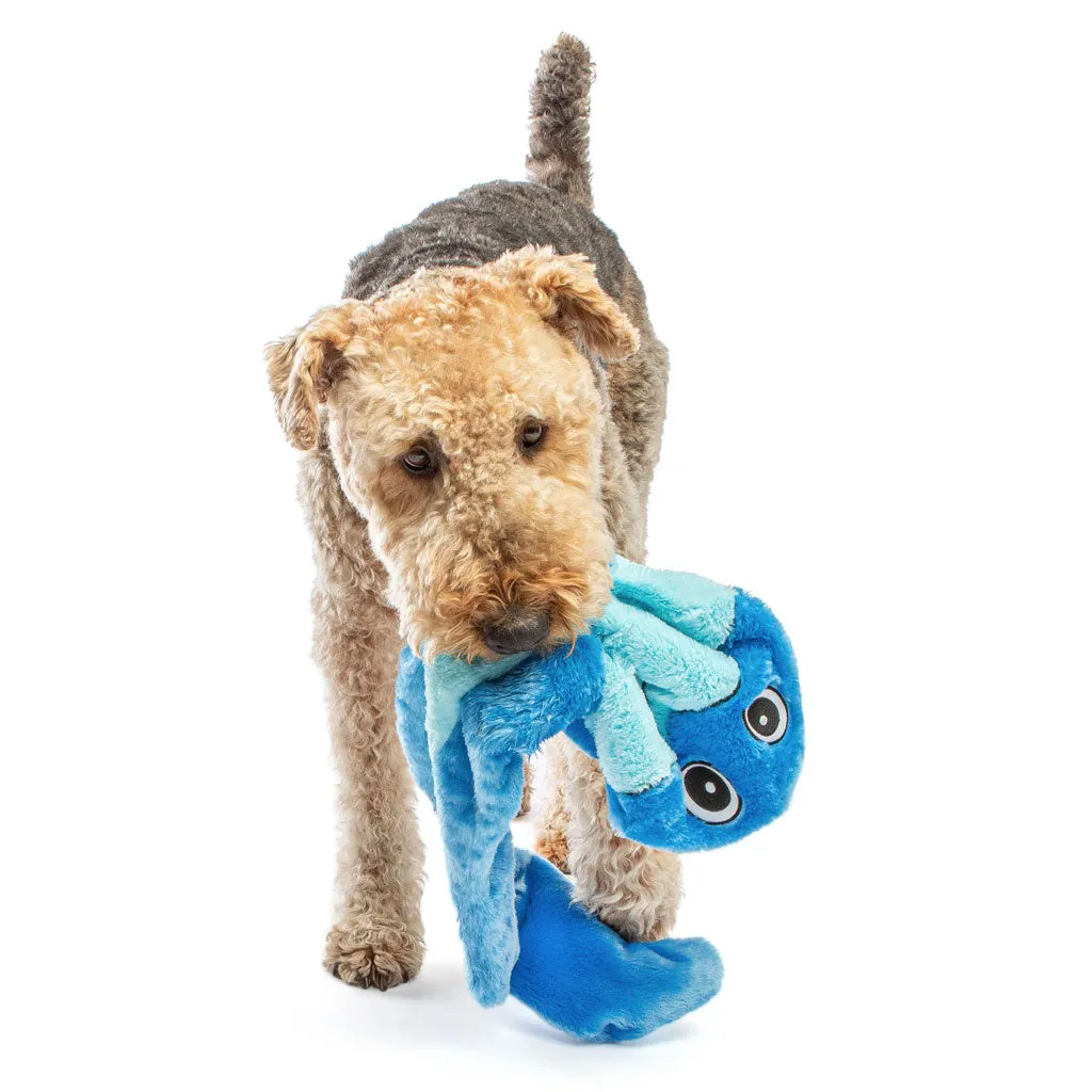 GURU Hide-A-Tail Snake Plush Puzzle Dog Toy, Blue