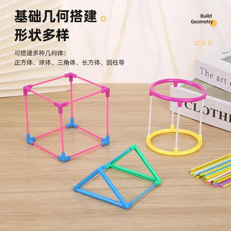 Interactive 3D Geometry Building Set - Fun Math Puzzle for Kids