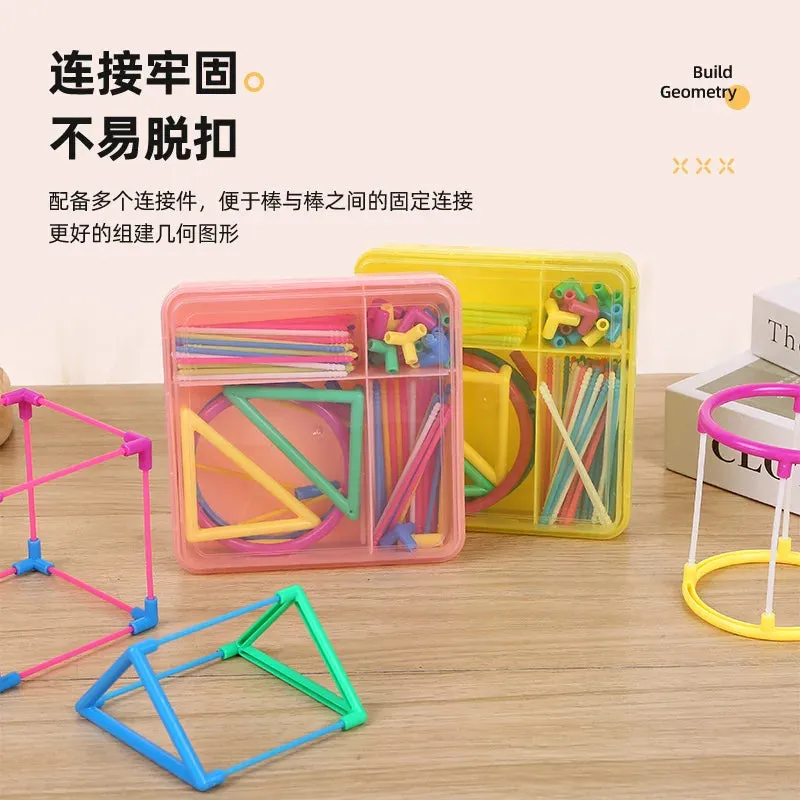 Interactive 3D Geometry Building Set - Fun Math Puzzle for Kids