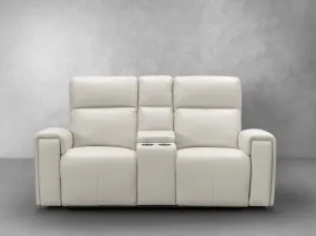 Keegan Power Reclining Leather Loveseat