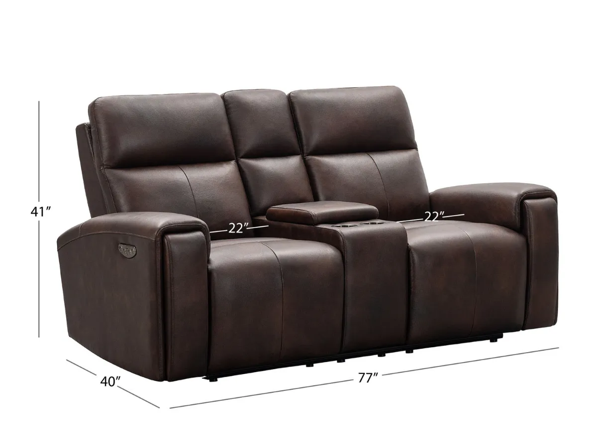 Keegan Power Reclining Leather Loveseat