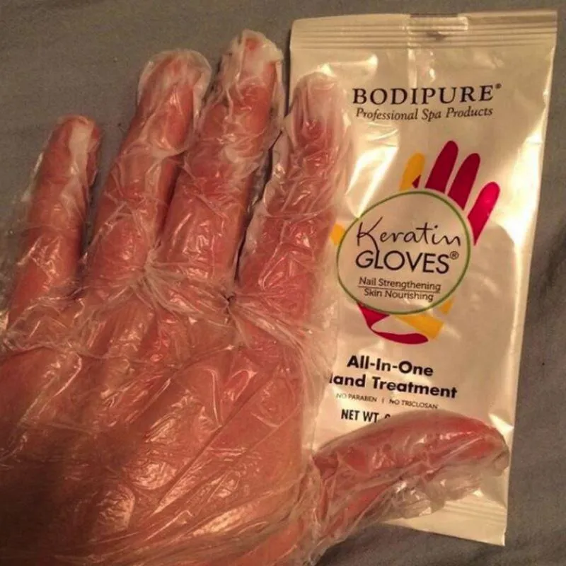 Keratin Gloves Natural Moisturising Hands Treatment - Bodipure white sachet