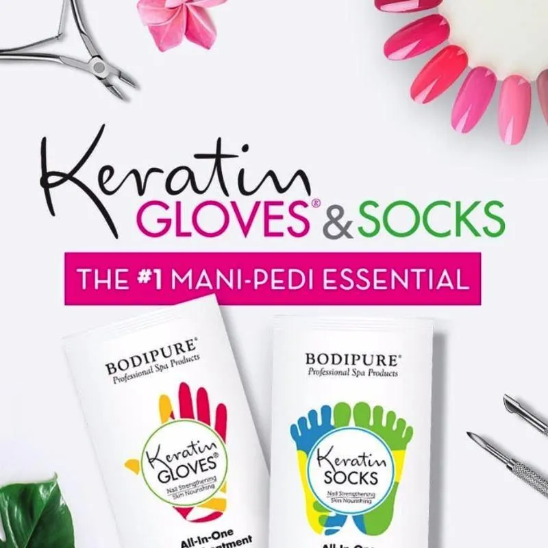 Keratin Socks Natural Moisturising Foot Treatment - Bodipure white sachet