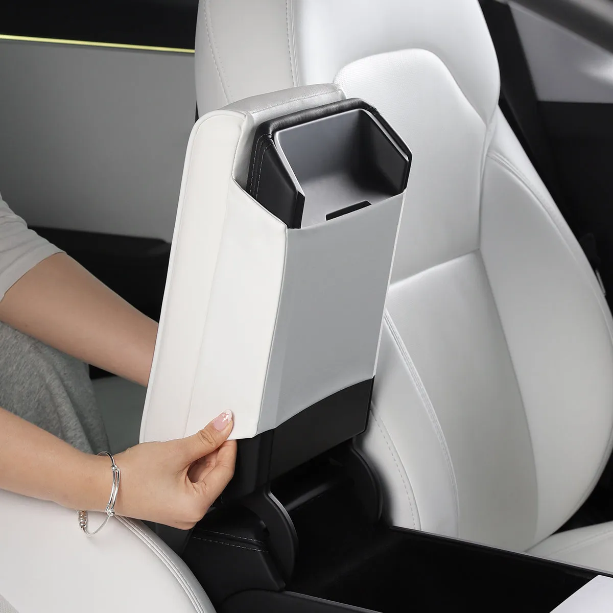 Leather Armrest Support Cushion for All Tesla Model