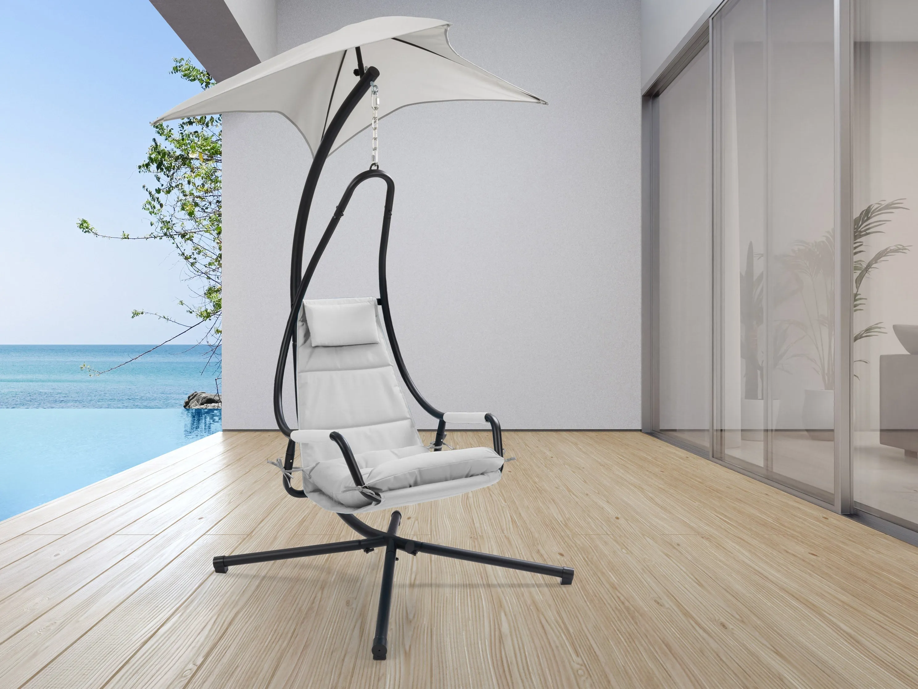 Light Grey Swing Lounge Chair