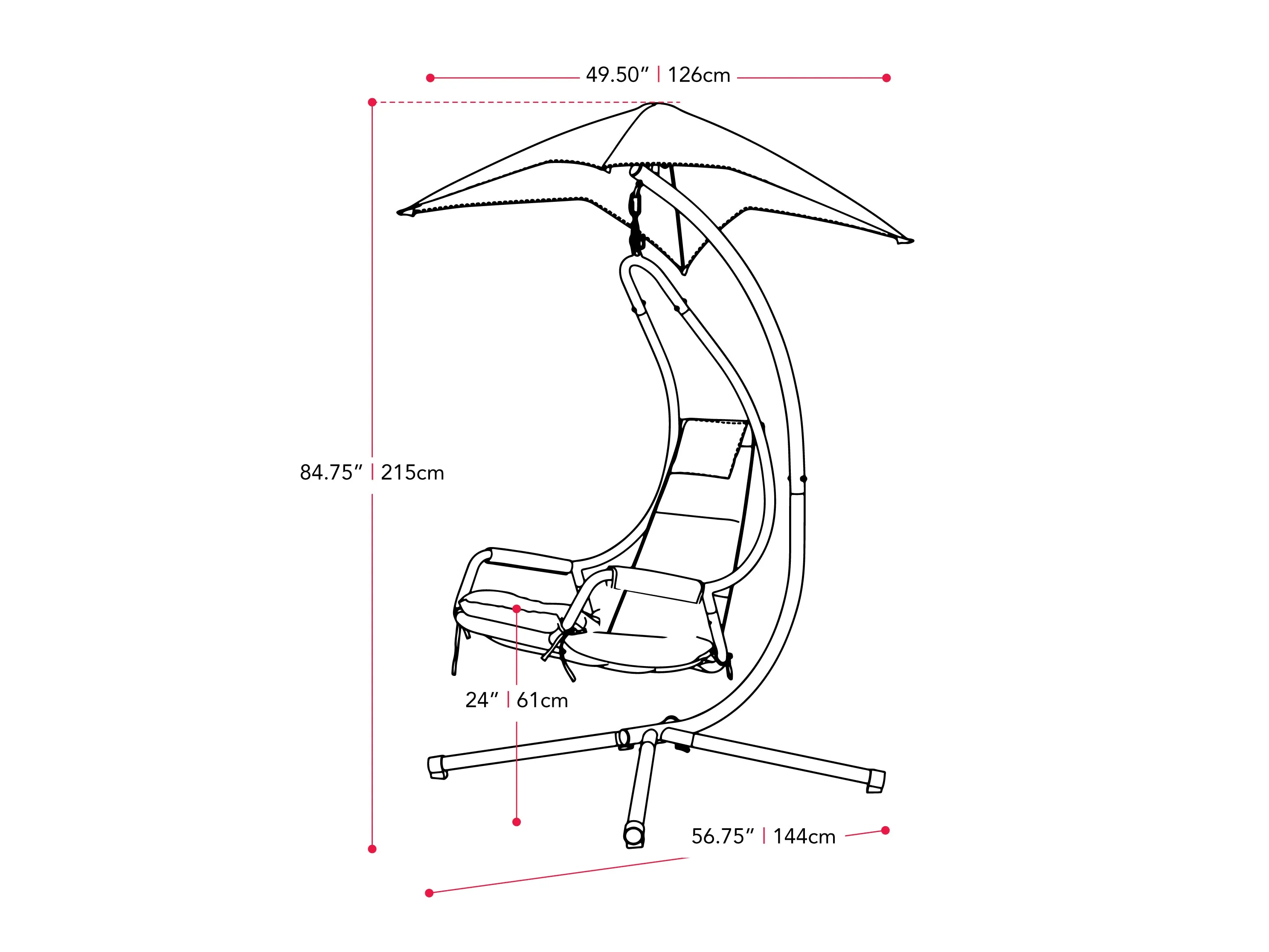 Light Grey Swing Lounge Chair