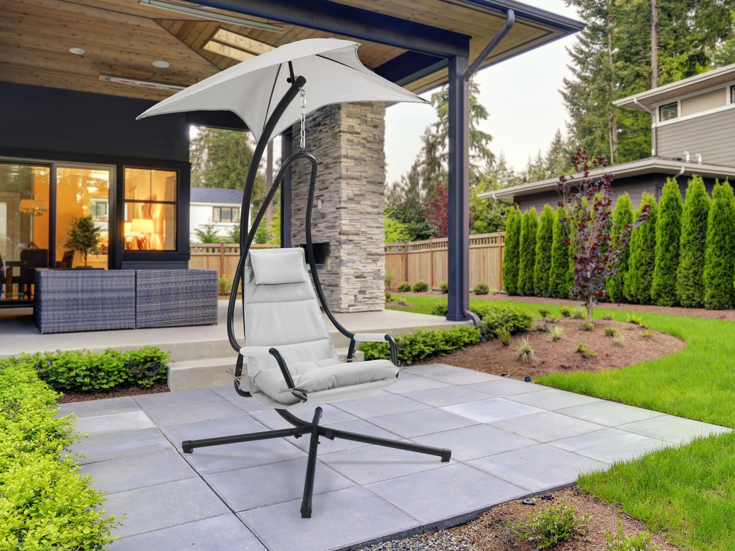 Light Grey Swing Lounge Chair