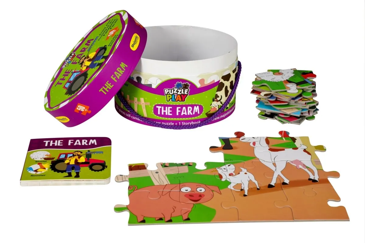 Majestic Book Club THE FARM-PUZZLE PLAY