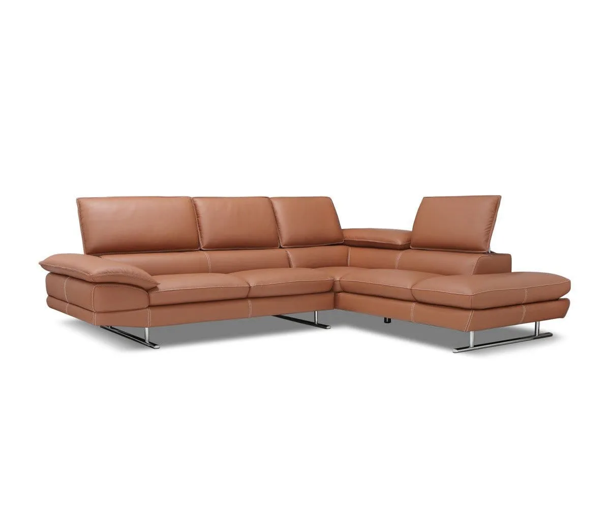 Mauro Leather Right Sectional