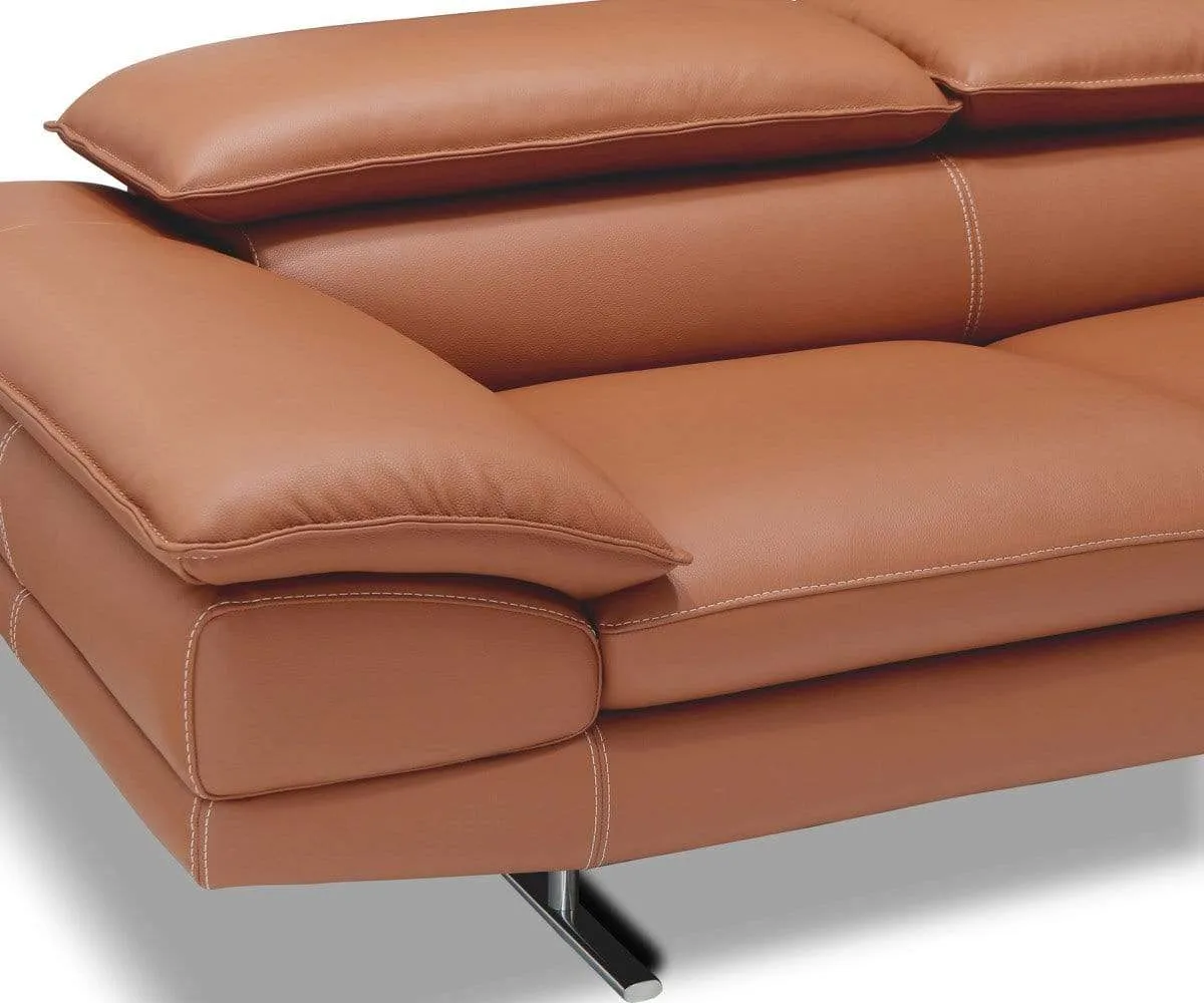 Mauro Leather Right Sectional