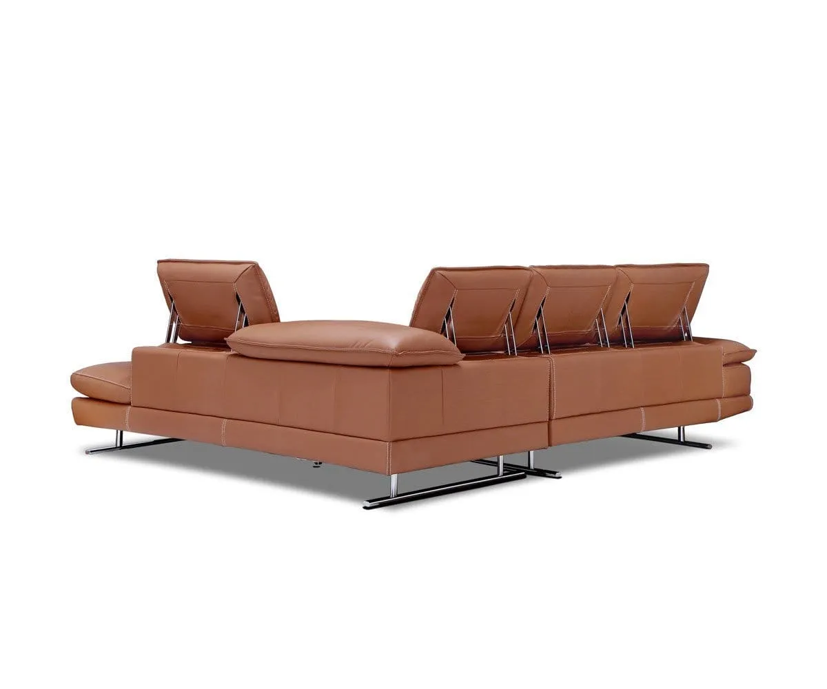 Mauro Leather Right Sectional