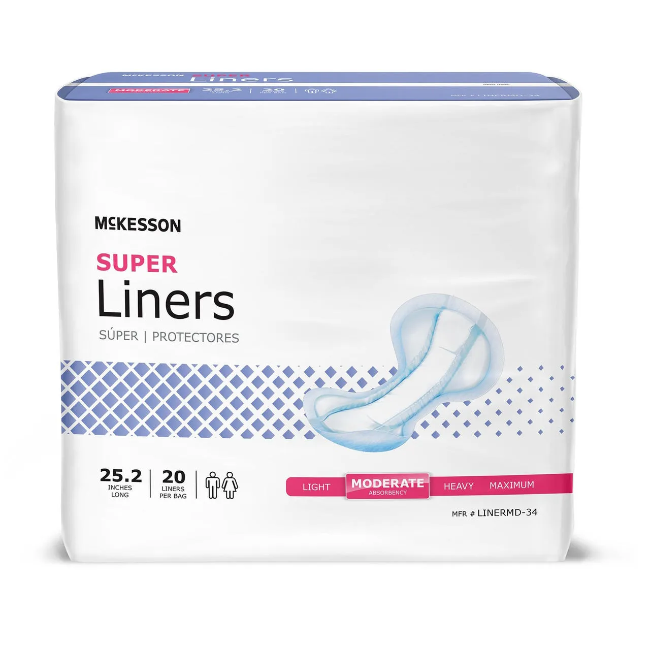 McKesson Incontinence Liners, Regular