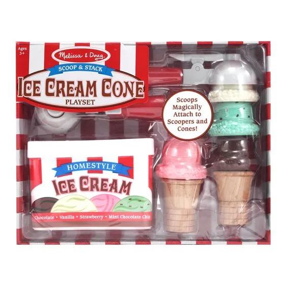 Melissa & Doug Scoop & Stack Ice Cream Cone Play Set