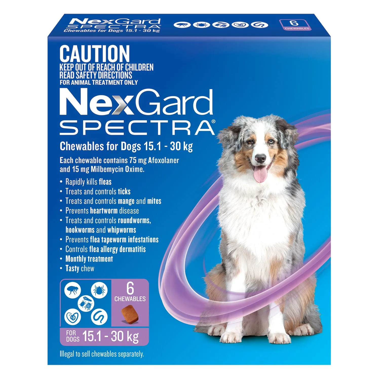 NexGard Spectra Dog 15.1-30kg Purple