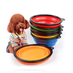 PAWS ASIA China Manufacturer Customize New Designed Collapsible Travel Portable Eco Friendly Silicone Luxury Food Water Dog Bowl