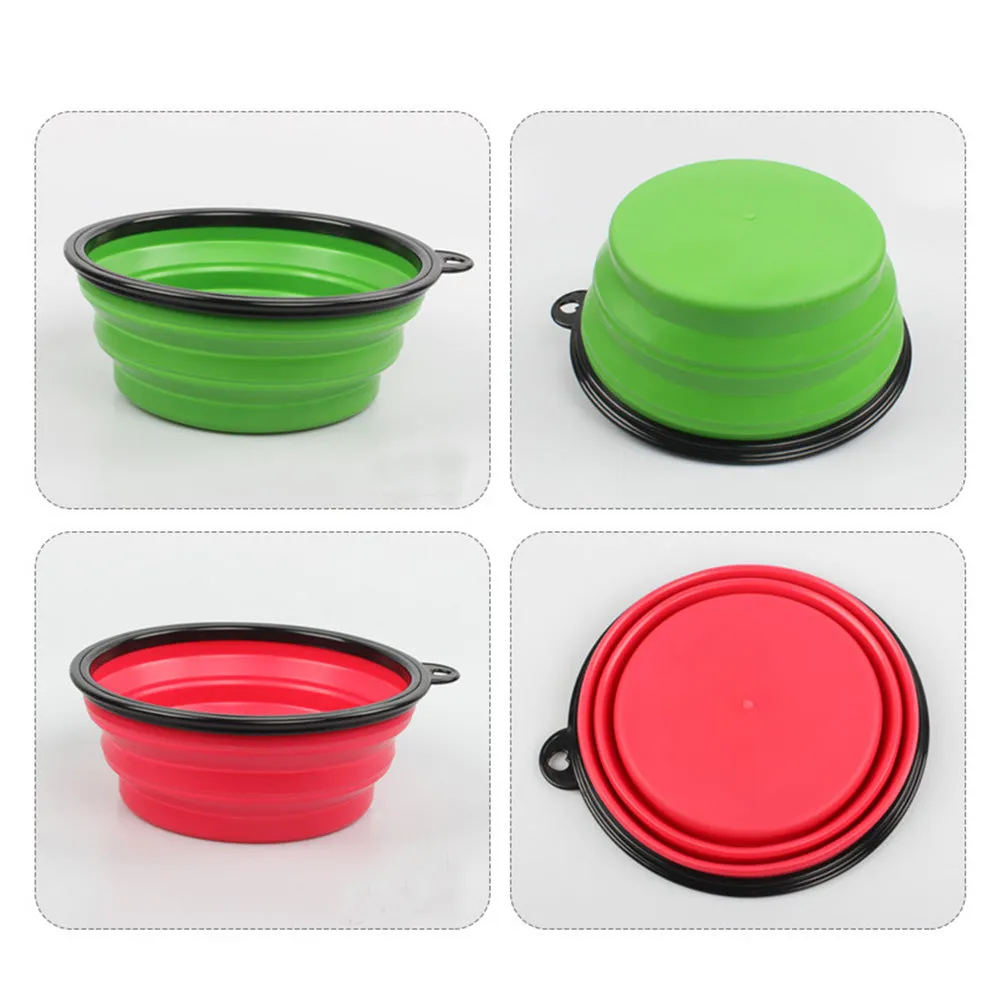 PAWS ASIA China Manufacturer Customize New Designed Collapsible Travel Portable Eco Friendly Silicone Luxury Food Water Dog Bowl