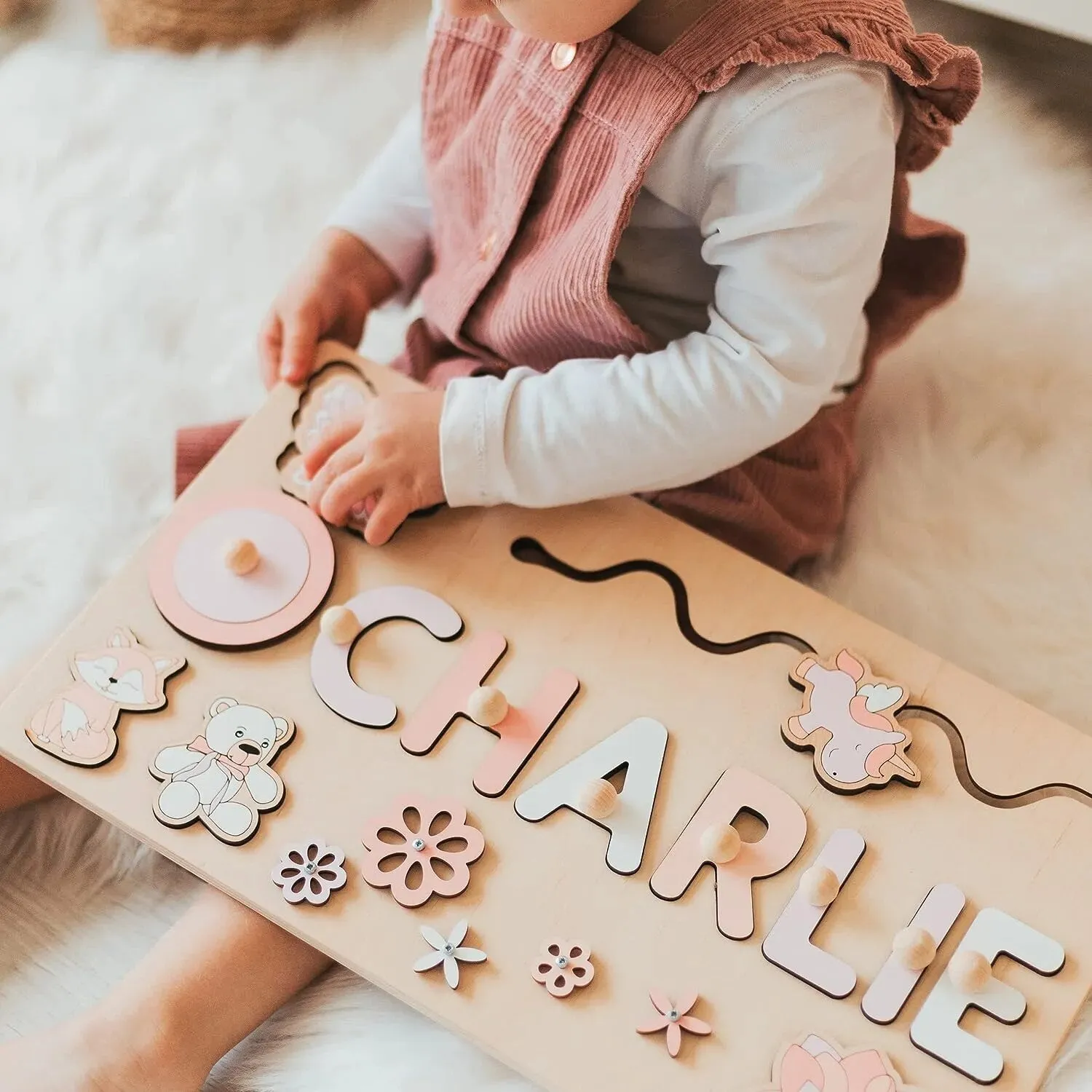 Personalized Name Puzzle for Kids - Puzzles 1st Birthday Gift or Great Christmas Present