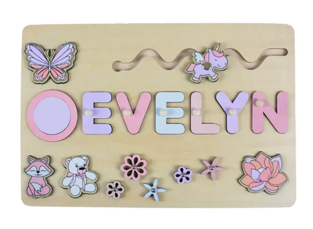 Personalized Name Puzzle for Kids - Puzzles 1st Birthday Gift or Great Christmas Present