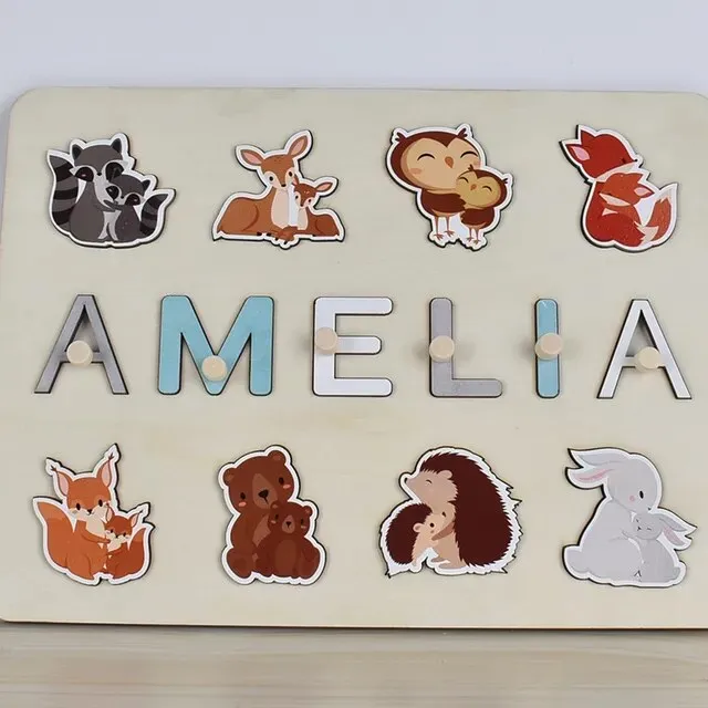 Personalized Name Puzzle for Kids - Puzzles 1st Birthday Gift or Great Christmas Present