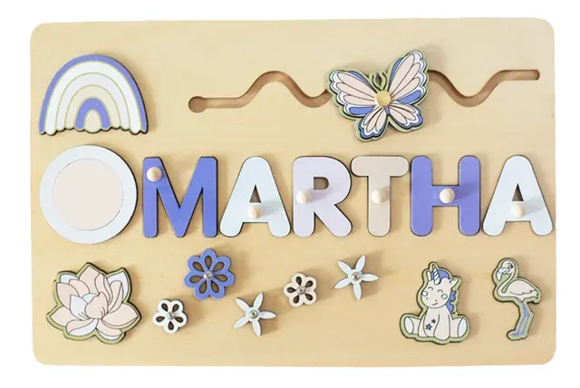 Personalized Name Puzzle for Kids - Puzzles 1st Birthday Gift or Great Christmas Present