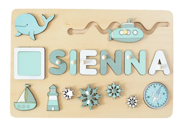 Personalized Name Puzzle for Kids - Puzzles 1st Birthday Gift or Great Christmas Present