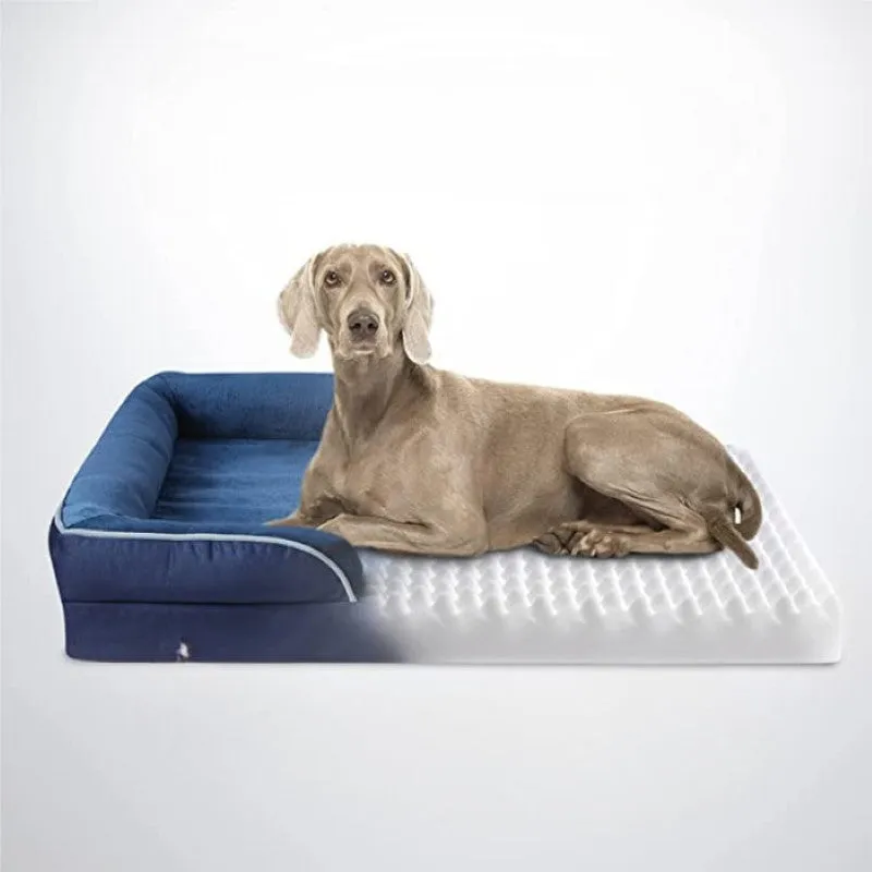 Plush Supportive Dog Bed With Bolstered Sides