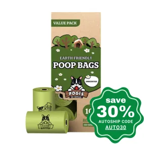 Pogi's Pet Supplies - Poop Bags - Unscented - 10 Packs